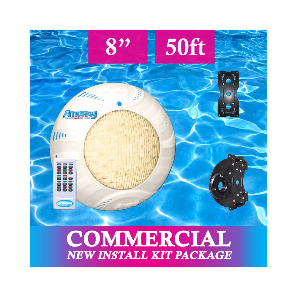 Amoray 8" New Install Light Kit (Commercial Warm White ) 50ft