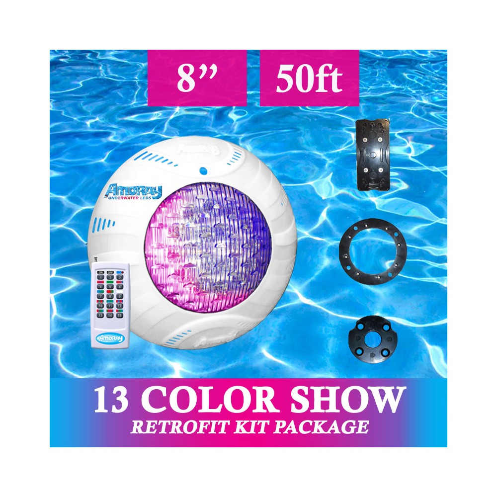 Amoray 8in Retrofit Light Kit (13 Color Show) 50ft