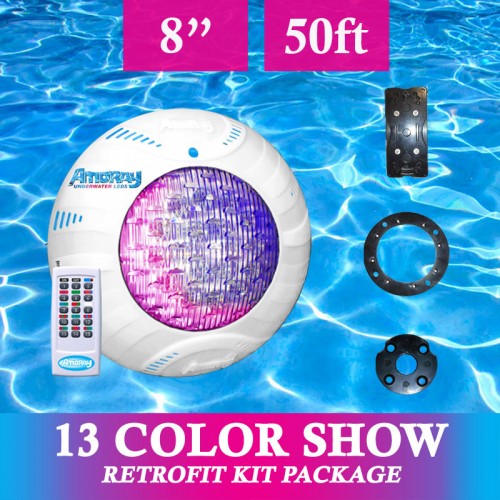 Amoray 8in Retrofit Light Kit (13 Color Show) 50ft