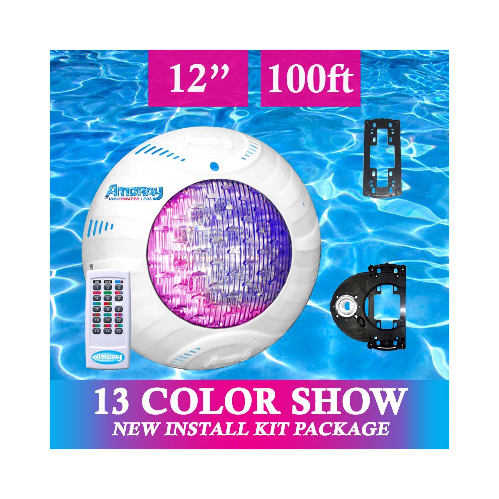 Amoray 12in New Install Light Kit (13 Color Show ) 100ft