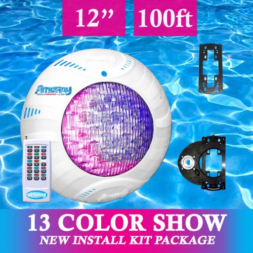 Amoray 12in New Install Light Kit (13 Color Show ) 100ft