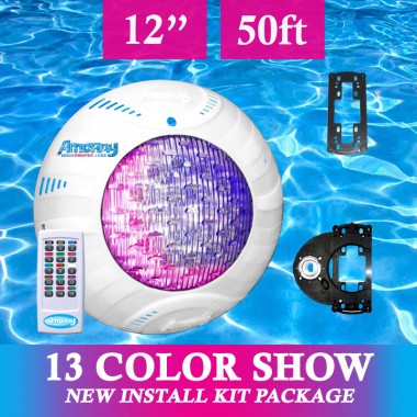 Amoray 12in New Install Light Kit (13 Color Show ) 50ft