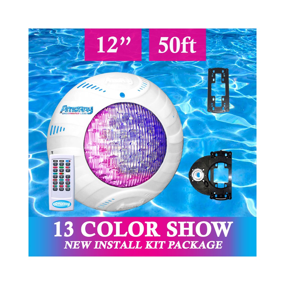 Amoray 12in New Install Light Kit (13 Color Show ) 50ft