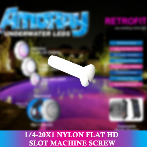 Amoray 1/4-20x1 Nylon Flat HD  Slot Machine Screw
